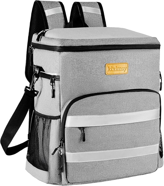 kiximay 30 litre folding cool bag worn as a backpack
