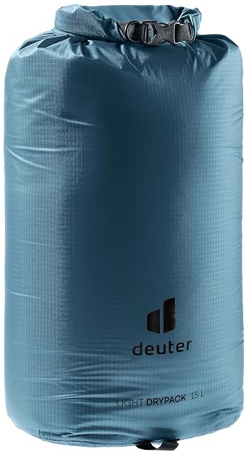 deuter Light Drypack stuff sack rolled shut with its buckle clipped