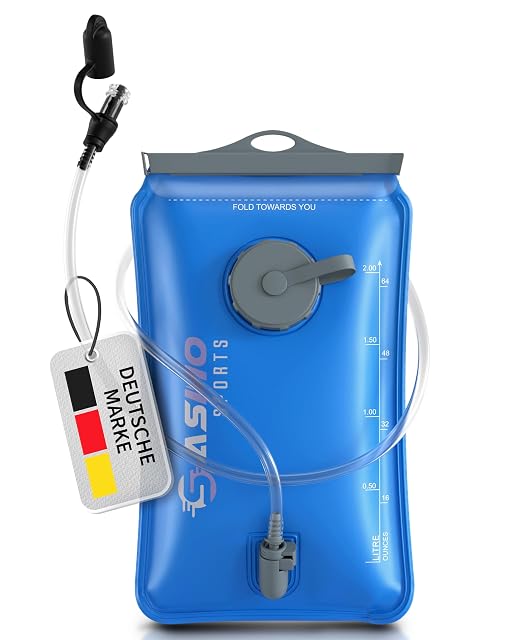SASMO 2 litre hydration reservoir with a round fill opening and a slide opening