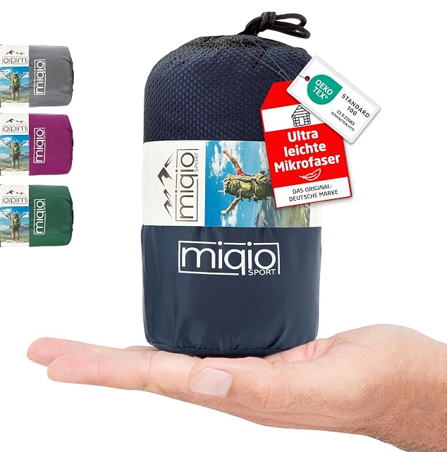 Miqio 2in1 travel sleeping bag liner opened out flat as a large blanket