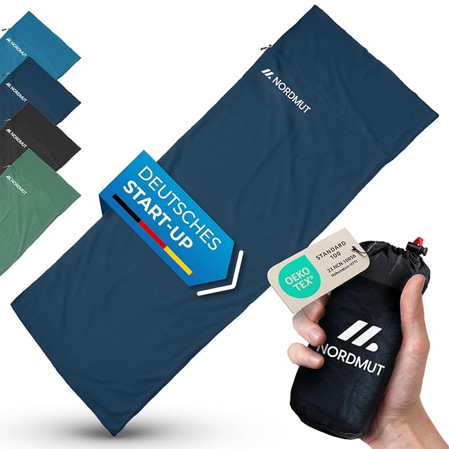 NORDMUT cotton sleeping bag liner with its compression sack