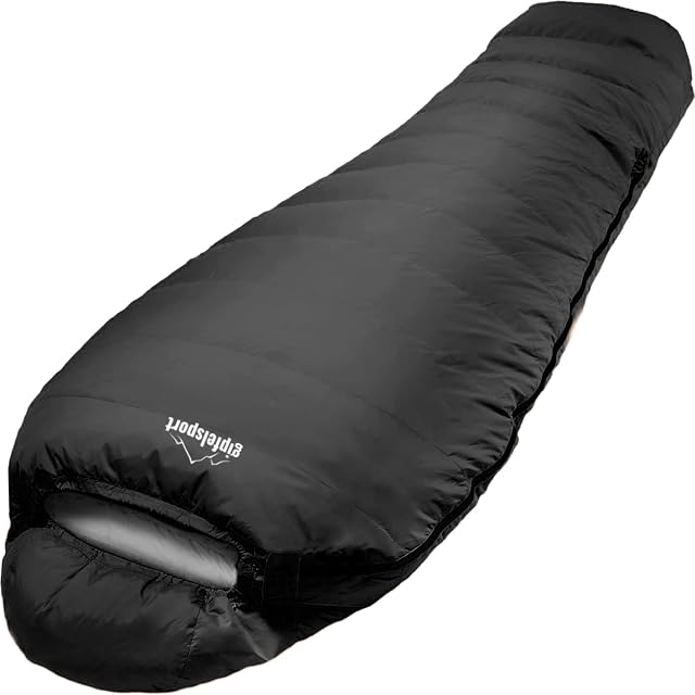 gipfelsport ultralight mummy sleeping bag with a thermal collar and a compression stuff sack