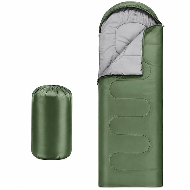 Retoo hooded mummy sleeping bag in polyester with a synthetic fill