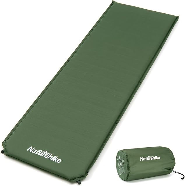 Naturehike self-inflating sleeping mat with two valves and a high-rebound foam core