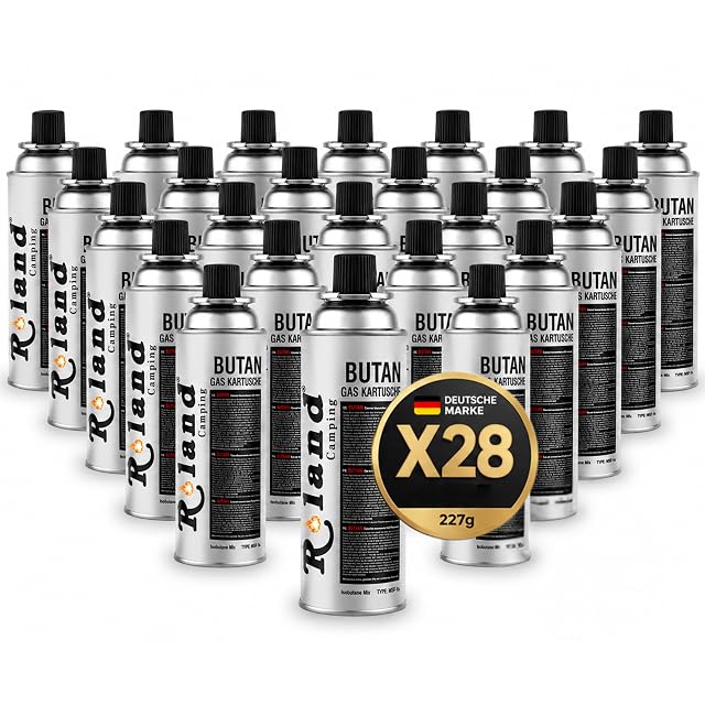 Roland Germany 227 g butane gas cartridges for camping stoves and torches