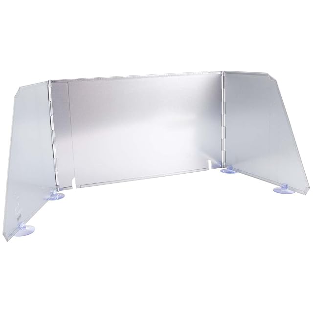 Bo-Camp silver fold-out steel wind screen for a gas burner