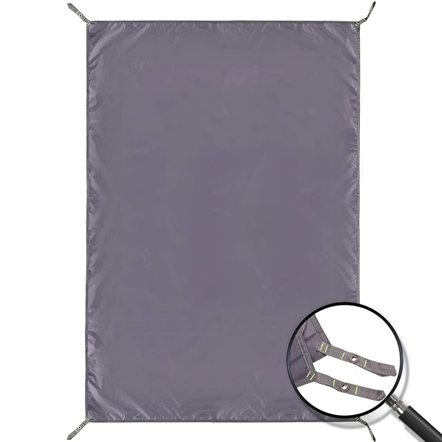 REDCAMP rectangular waterproof tarp in ripstop polyester with edge eyelets