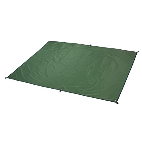 Ahsado 210D Oxford tarp with metal corner eyelets used as a tent groundsheet