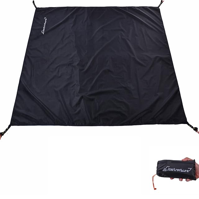 Clostnature grey waterproof tent footprint laid out under a camping tent