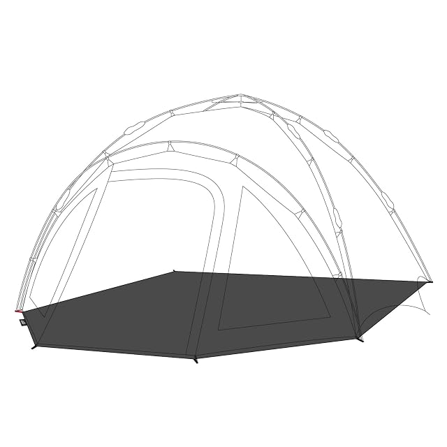 qeedo Quick Oak 3 fitted groundsheet with sewn loops and steel pegs