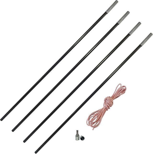 OLPRO fibreglass tent pole repair set with shock cord and fixings