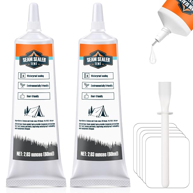 WAN2TLK transparent tent seam sealer bottles with a needle nozzle and applicator pen