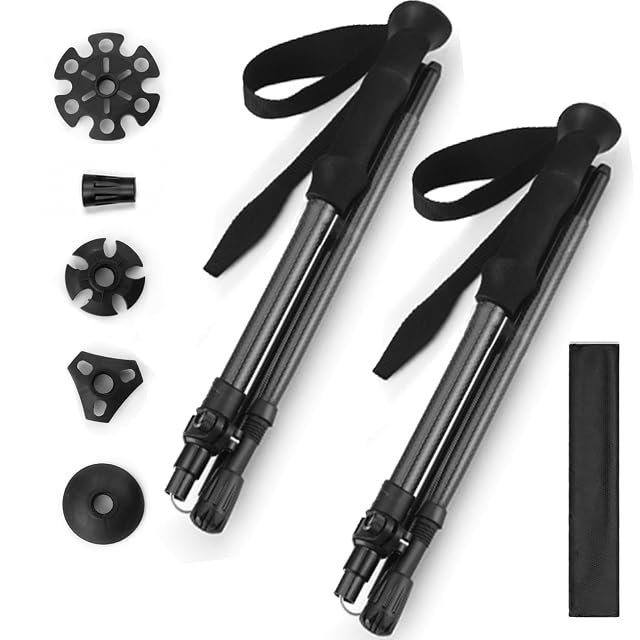 KEYTYTAR ultralight folding carbon trekking poles with EVA foam grips