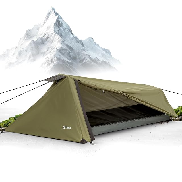 EXPLORER Namib one-person low-profile tent with reflective guylines and a separate inner tent