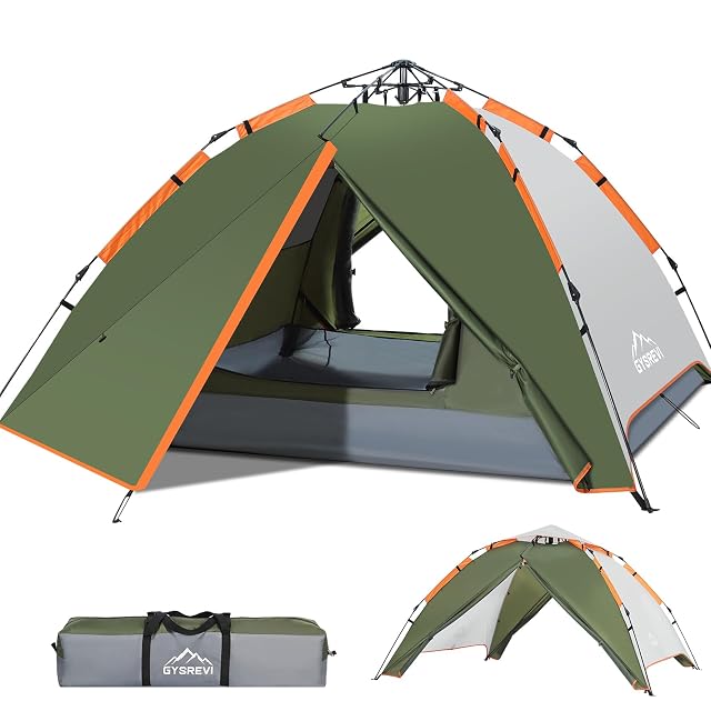Gysrevi automatic pop-up tent with two mesh doors and a removable outer sheet
